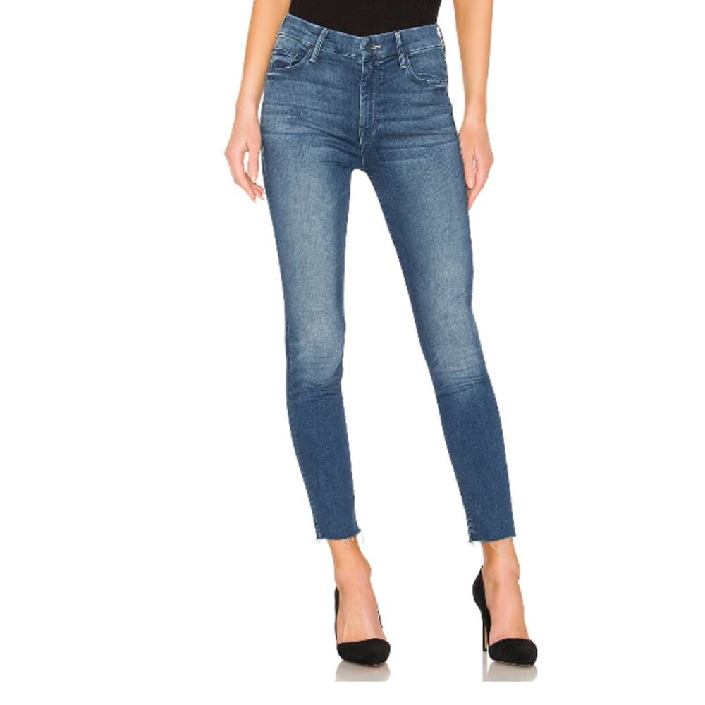 Mother The High Waisted Looker Ankle Fray‎ Jeans Lure Me Size 26